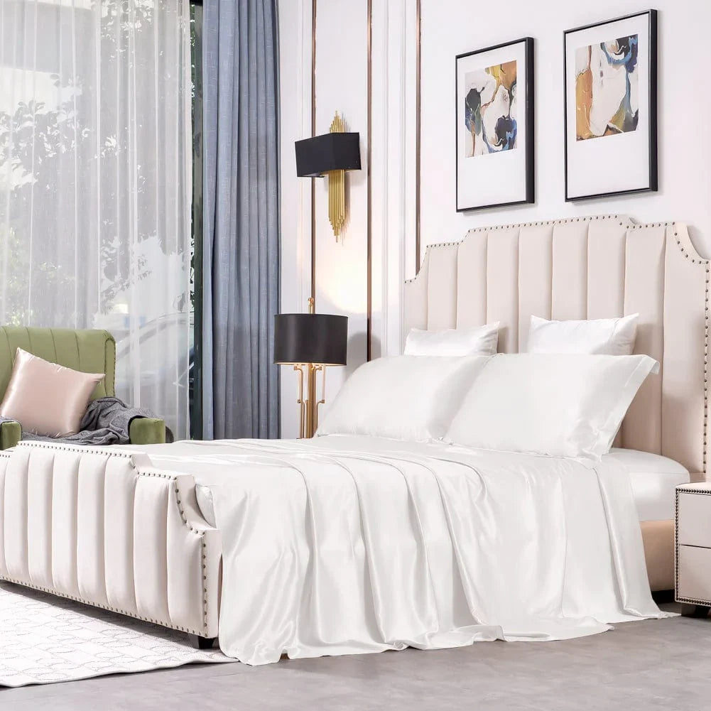 25 Momme Luxury Pure Mulberry Silk Bedding Set med 4 sängkläder