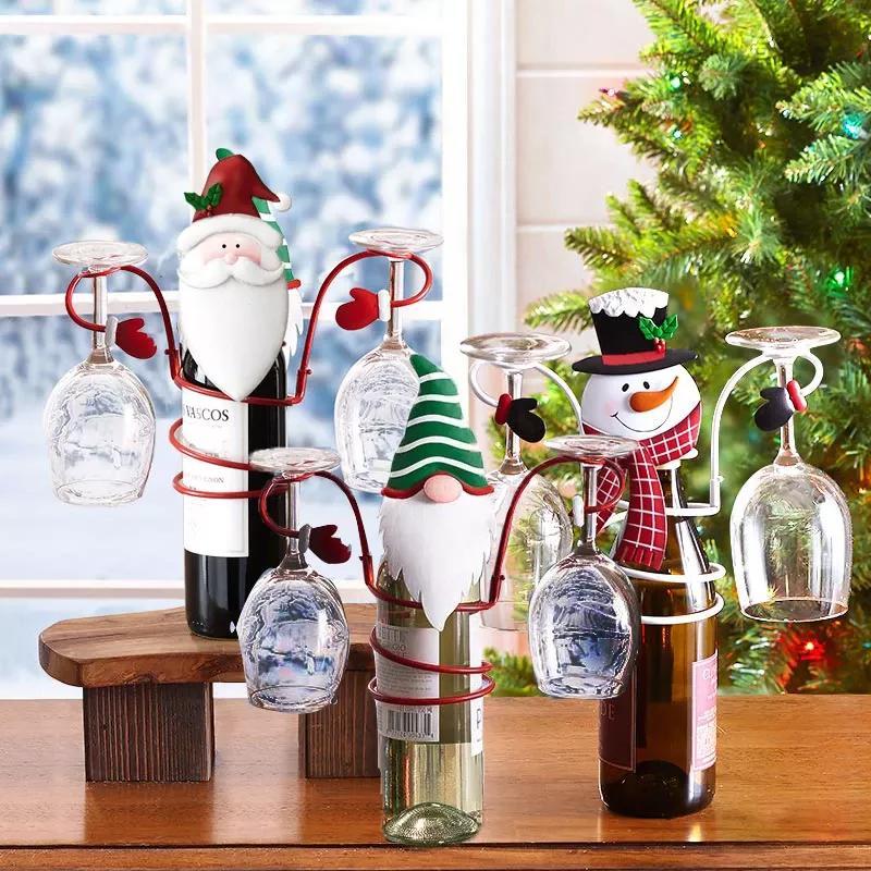 (🎅Tidig julförsäljning - 25% RABATT🎅) Semester Vinflaska och & Glashållare