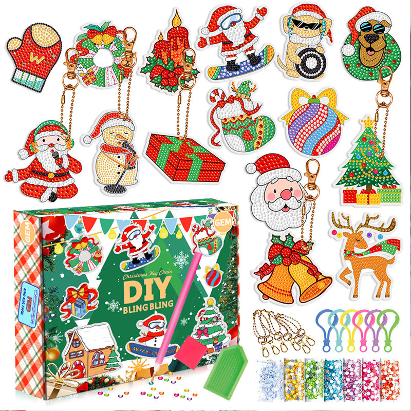 Jul diamant målning Sticker Kit