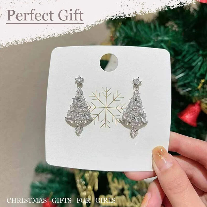 Calevina| Shiny Christmas Tree Earrings