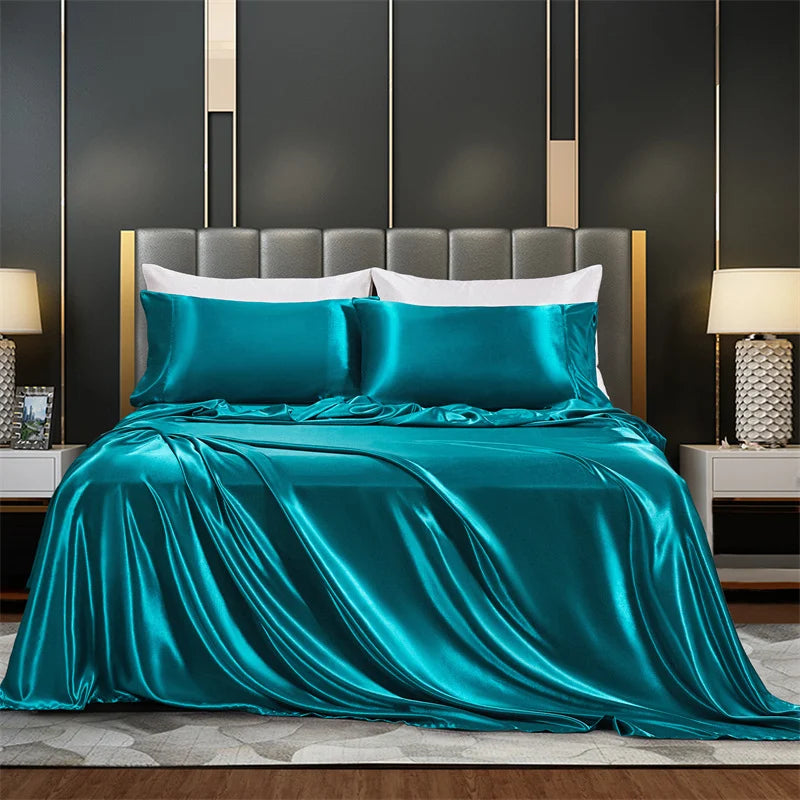 25 Momme Luxury Pure Mulberry Silk Bedding Set med 4 sängkläder