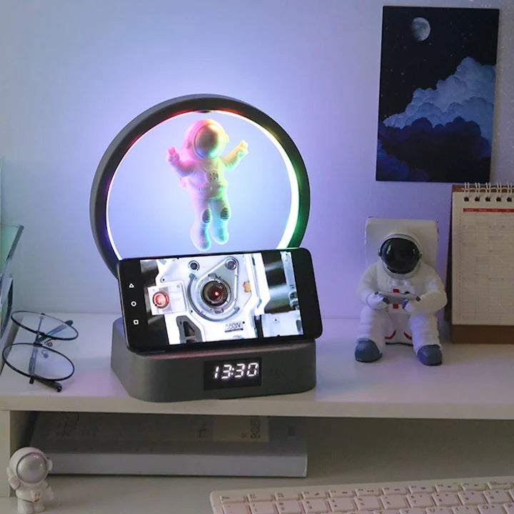 Astronaut Bluetooth-Högtalare med Levitation & RGB-Lampa