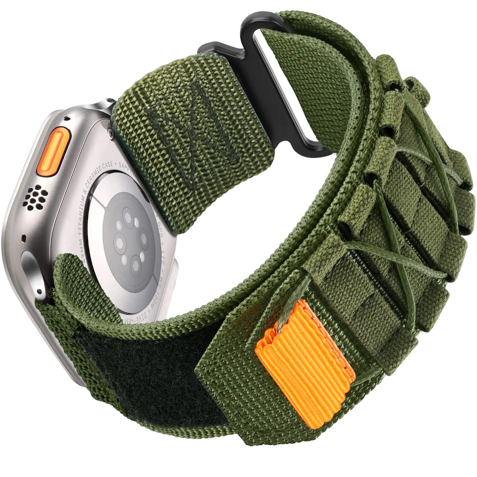 Nylon Canvas Loop Kardborrband för Apple Watch