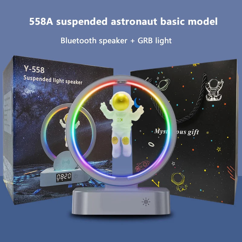 Astronaut Bluetooth-Högtalare med Levitation & RGB-Lampa