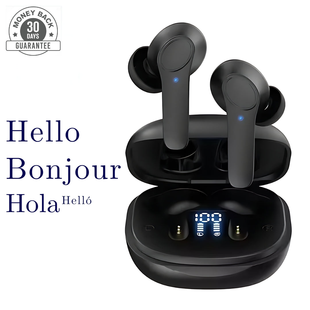 Chattanslutning - B11 Translator Earbuds 144 språk Real Time Translator Earphones Smart Voice Translator Earbuds ENC Noise Cancelling Wireless High Accuracy Translator Headphones