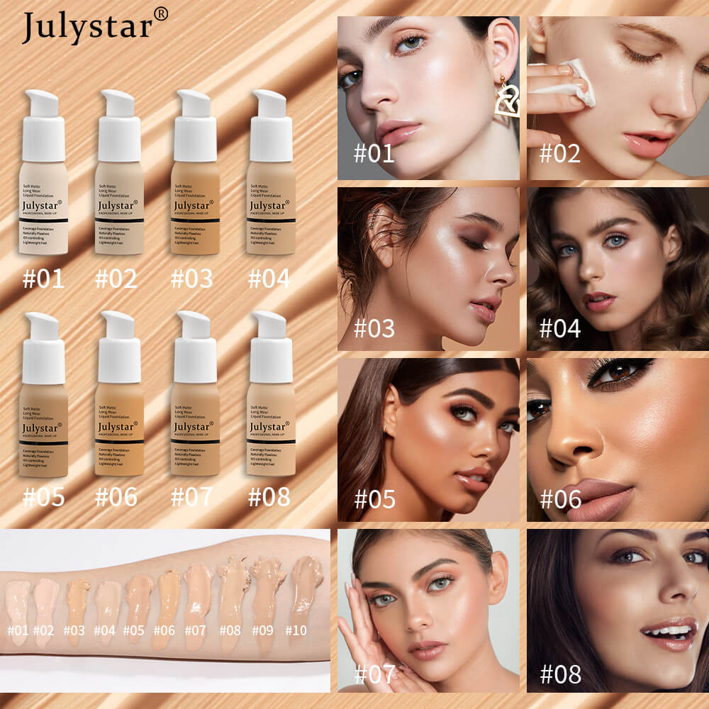 Julystar mjuk matt flytande foundation