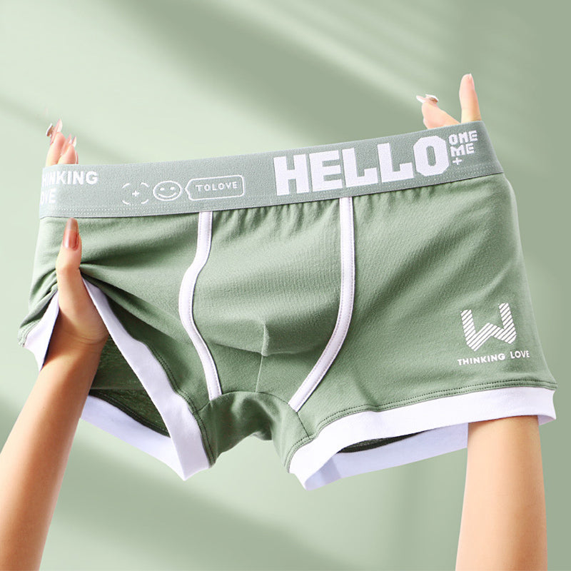 3x Tropiska HELLO Boxershorts i Bomull.