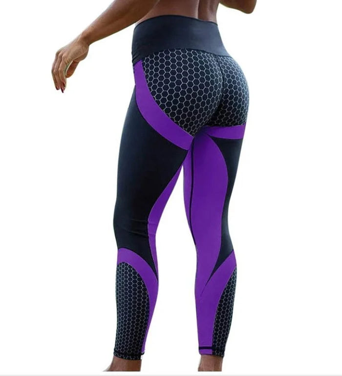 Vivi Varm försäljning - Färgblock Butt Lifting High Waist Sports Leggings